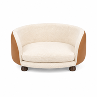 Canapé en cuir pour animaux de compagnie, écologique, respirant, confortable, style uni tendance, coussin pour chat et chien, pour petits animaux, toutes saisons