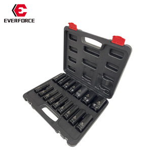 Everforce 16-Piece 1/2 In Extended Socket Set Ball Hex Industrial Car Repair Tools - Product Image 1