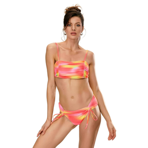 Costume da bagno intero HDJ con controllo della pancia, fascia a fascia, colore sfumato, taglia donna 42444648 - Product Image 1