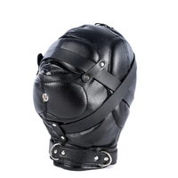 Fétiche pleine tête capuche Couple adulte Cosplay jeux en cuir PU Sexy masque capuche Halloween fête Bondage visage couverture jeu de rôle Costumes