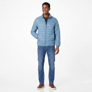Top Design Men's Puffer Jackets Customized New Arrival Light <b>Weight</b> <b>Stand</b> Collar Front Logo High Street Style - Product Image 1