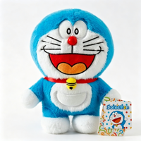 Vente en gros d'usine : Figurine en peluche Doraemon de 8 pouces, adorable, pour machine à griffes, jouets pour enfants en gros