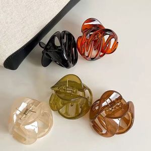 Unique-shaped Pumpkin Hair Claw Womens High-end Japan Korean Style Plastic Hair <b>Clip</b> 2024 New Arrival Upscale <b>Clip</b> Hair Gift - Product Image 1