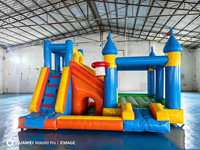 Château gonflable commercial JIALE en PVC avec toboggan, idéal pour la location événementielle, avec souffleur inclus, installation facile, taille personnalisable