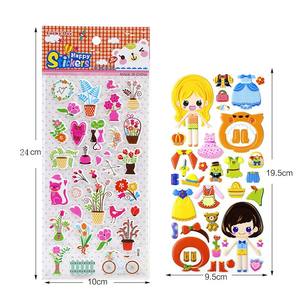 ZY2378C Autocollants 3D en PVC pour enfants coréens, autocollants de voiture, de camion, d'avion, de circulation, imperméables, dessins animés, anime, pour filles, garçons, enfants - Product Image 5