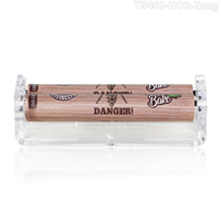 HORNET 78MM Acrylique En Plastique Cigarette Rouleau Blanc Transparent Base Vert Hornet Rouleau Tissu