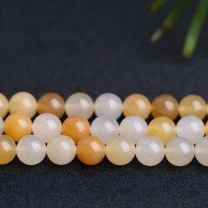 Cuentas Redondas de Jade Amarillo Natural al por Mayor, Cuentas Sueltas de 4mm 6mm 8mm para Accesorios de Joyería DIY. Color: # 57 - Product Image 2