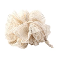 Éponge de bain en coton biologique biodégradable sans plastique, fleur de douche exfoliante douce, éponge en chanvre en maille