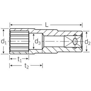 Stahlwille-03421041 1/2 ''ซ็อกเก็ตปืนลึกพิเศษซ็อกเก็ตมือ4018754181414 1/2" - Product Image 2