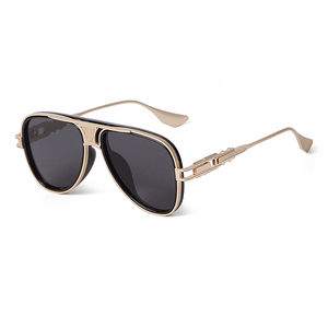<span class=keywords><strong>Gafas</strong></span> de Sol STY9670A de Diseño Moderno con Doble Puente, Protección UV400, Montura Metálica Grande, Estilo Aviador para Hombre y Mujer - Product Image 3