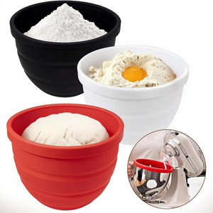 Foldable Silicone Bowl Liners Silicone Kitchen Stand <b>Mixer</b> Liner Non-Slip Mixing Bowl Liner for 5 Qt KitchenAid <b>Mixers</b> - Product Image 1
