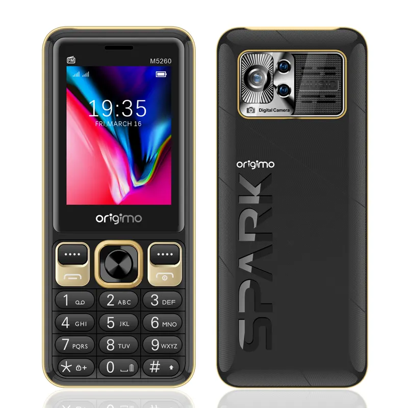 2.4inch 2500mah big battery 2 sim cell phones key pad Screen phones M5260 small phone