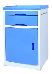 Hot Sale Hospital Patient Room Overbed Locker Medical ABS Bedside Cabinet For Commercial