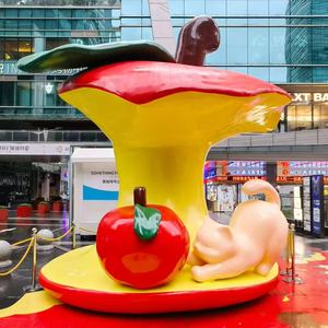 Sculture di Frutta in Resina Dipinte a Mano, Realistiche e Grandi, Modelli di Frutta Personalizzati, Mele a Grandezza Naturale per Decorazioni Esterne - Product Image 6