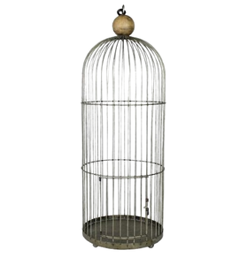 Jaula de pájaros con recubrimiento de polvo blanco, pájaros salvajes, Pinzón, logotipo personalizado, con acabado antiguo jaula de pájaros, casas de pájaros colgantes de Metal hechas a mano - Product Image 2