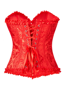 새로운 스타일 바디 쉐이핑 신부 코르셋 원피스 피시본 복부 허리 넥타이 레이스 자수 활 장식과 섹시한 코르셋 - Product Image 3