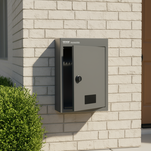 ตู้รับจดหมายติดผนังเหล็ก Vevor ขนาด 12.5x6.3x16.9 นิ้ว สีเทาเข้ม พร้อมกุญแจรหัสแบบติดผนัง - Product Image 2