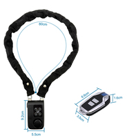 Candado Antirrobo para Bicicleta y Motocicleta con Alarma, Candado Digital Impermeable IP55, Control Remoto Inalámbrico y Combinación de 4 Dígitos