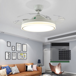 Invisible <b>Ceiling</b> Fan <b>Light</b> LED Flush Mount <b>Remote</b> <b>Control</b> For Living Room Bedroom Home Use 10-15 Sqm - Product Image 1