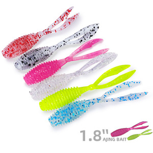 Señuelo de Pesca de Silicona Luminoso UV de Doble Cola para Agua Dulce, 4.6cm 0.5g, Paquete de 10 - Product Image 2