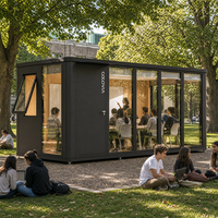 COCOVIA Cabine Modulaire en Aluminium Revêtue de Fluorocarbone Anti-Éclair pour Salles de Classe aux États-Unis, Cabine Éducative Contemporaine, ADU Détachée