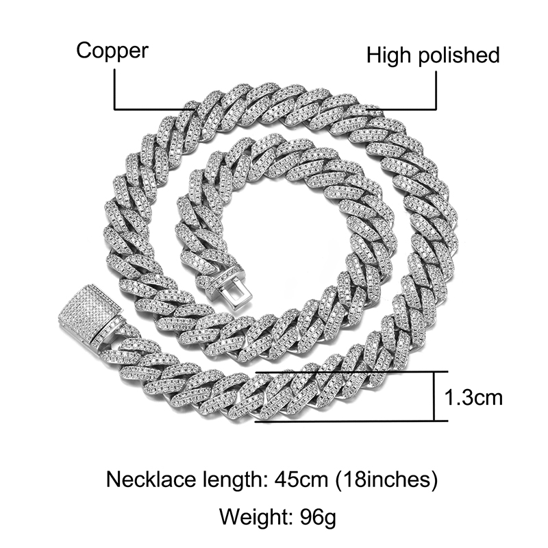 N03144-12MM MIAMI CUBAIN ARGENT