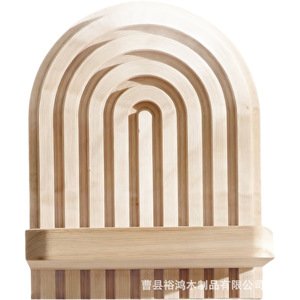 Wooden wall-mounted <b>shelf</b>, wall-mounted candle holder, living room wall decoration <b>shelf</b>, aromatherapy vase display <b>rack</b> - Product Image 5