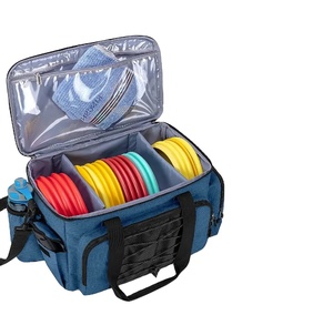 Sac de golf à disques de haute qualité, échantillon gratuit, sac à main, sac à bandoulière, capacité de 25 disques, avec sac isotherme et poches de rangement supplémentaires - Product Image 1