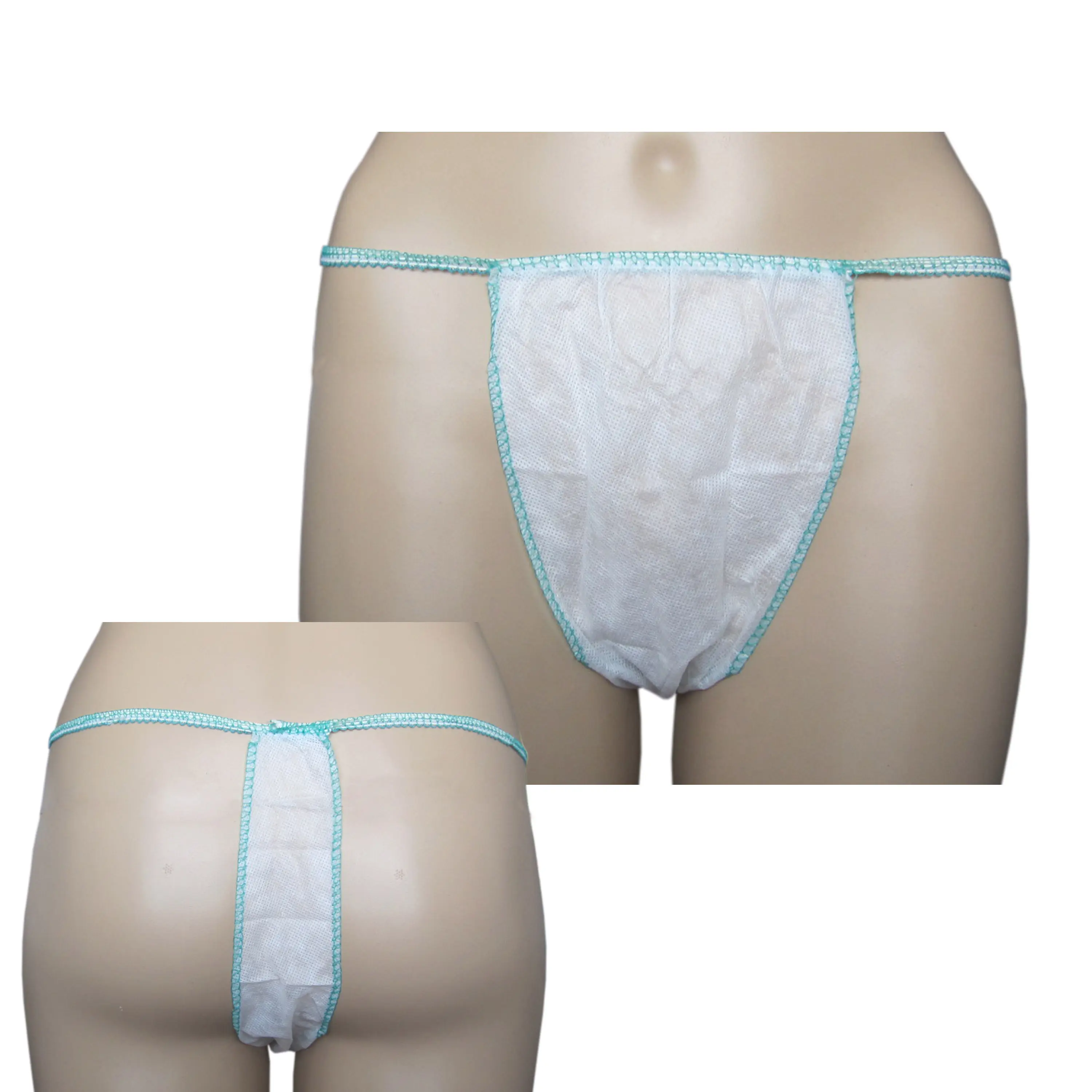 Tanga SPA personalizzato in fabbrica per pantaloni intimo OEM monouso in tessuto Non tessuto da donna per la prevenzione comune dell'hotel SPA