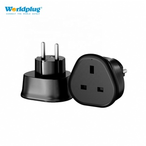 Worldplug Anh Để <span class=keywords><strong>EU</strong></span> 2-Pin Tường Ổ Cắm Adapter Loại E/F Căn cứ Du Lịch Chuyển Đổi Điện Cho Máy Tính Xách Tay AC Cổng Cho Các Điểm đến <span class=keywords><strong>EU</strong></span> - Product Image 1