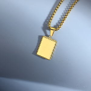 ヴィンテージパンクバイキング風　パーソナライズスクエアステンレススチールファッションジュエリーペンダントネックレス　メンズ卸売メーカー　<span class=keywords><strong>2026</strong></span> - Product Image 3