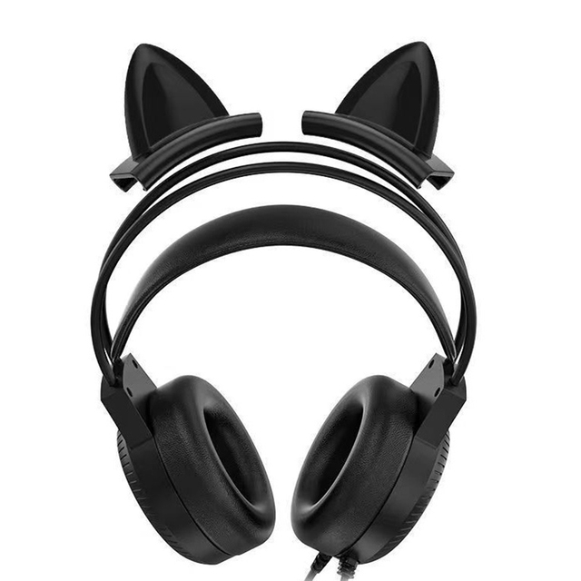 New Design Headset Decoration Colorful Cute Decoration Silicone Cat Ear Lovely Gaming Headphones Macaron Color Ear