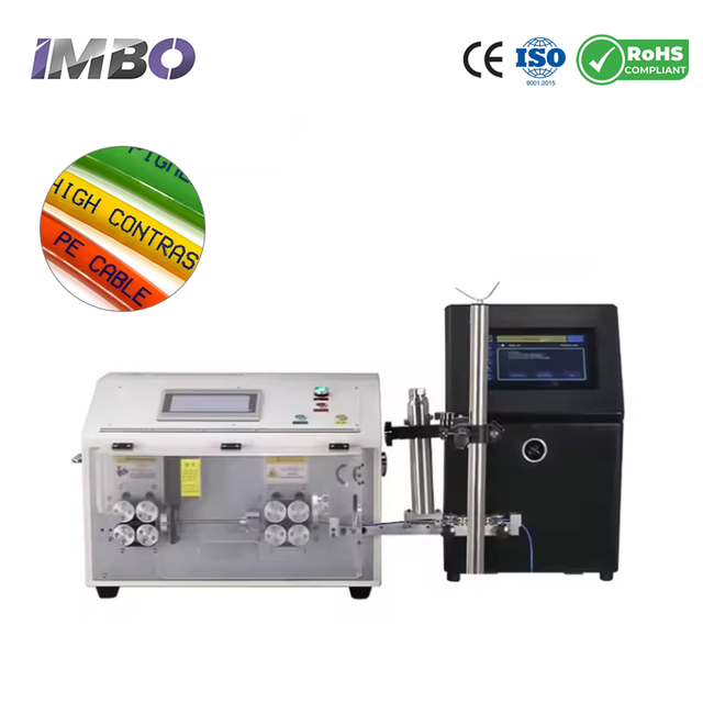 Cable Stripping and Printing Integrated Machine Automatic Cutting Stripping and Marking Inkjet Wire Stripping Machine