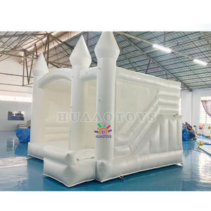 <span class=keywords><strong>Jeux</strong></span> d'extérieur commerciaux PVC blanc gonflable Bounce Hoseouse Wedding Bouncers Jumpers avec Castle Slide Combo pour enfants - Product Image 2