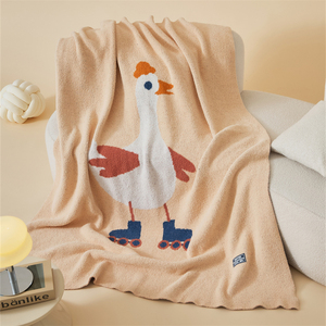 BGS Nieuwe <span class=keywords><strong>2026</strong></span> Luxe Pluche Eend Zachte Gebreide Dekbed 100% Polyester Microvezel Decoratief Huis Kantoor Schattig Winter - Product Image 4