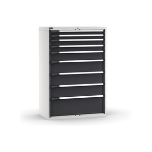 Fami Master cómoda bicolor con 9 cajones ajustables, 1020x573x1500mm - Product Image 1