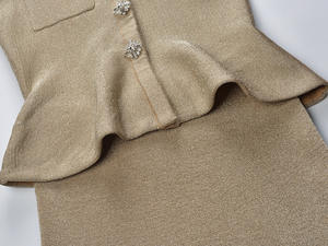 Vestido Largo Elegante con Diamantes Dorados para <span class=keywords><strong>Mujer</strong></span>, Siete Colores, Ramadán 2026 - Product Image 5