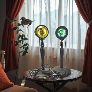 Lámpara Proyector de Atardecer Arcoíris Colorida para Fotografía, Decoración del Hogar, Sala de Estar, Dormitorio, <span class=keywords><strong>Luz</strong></span> LED de Atardecer Ambiental - Product Image 3