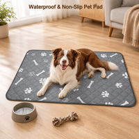 Tapis d'entraînement pour animaux antidérapant, imperméable et anti-fuite, respirant, lavable et réutilisable à 4 couches pour chiens et chats, usage intérieur
