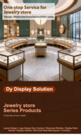 Présentoir en verre compact pour bijouterie de luxe moderne de style Dubaï, idéal pour vitrine, kiosque et aménagement intérieur de centre commercial, en promotion