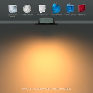 Downlight à montage en surface mince de 4 pouces à LED interchangeable, 9watts, 700LM, intensité variable, 5CCT, ETL et humide - Product Image 4