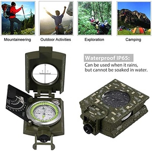 Wholesale Waterproof High Accuracy Impact Resistant Metal <strong>Compass</strong> Survival Lensatic Sighting <strong>Compass</strong> - Product Image 2