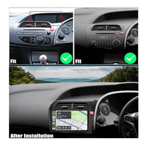 Estéreo para Auto Android para Honda Civic Hatchback 2006-2011 con CarPlay, Android Auto, Pantalla Táctil de 9 Pulgadas, Radio FM, GPS, SWC, WiFi
