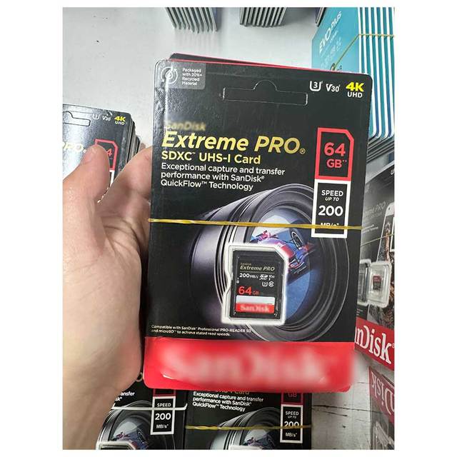 128GB Extreme Pro SDXC UHS-I Memory Card, SD Card, 200MB/s, V30, U3, C10, SDSDXXD-128G-GN4IN Memory Card 128gb