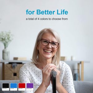 Bastone da Passeggio Regolabile e Pieghevole in Alluminio Rehand con Funzione di Muleta (78-96cm) per Anziani - Ausilio Medico Multiuso per la Deambulazione - Product Image 6