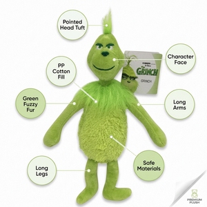 Peluche del <span class=keywords><strong>Grinch</strong></span> Verde OEM ODM, Juguete de Peluche Personalizado, Regalo Navideño, Certificado CE, Muñeco de Personaje de Película - Product Image 3