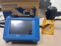 Machine de marquage laser portative certifiée CE, 50W, gravure profonde sur métal, caoutchouc, pierre, plastique, céramique, bois