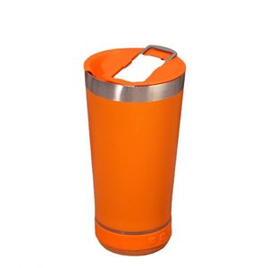 Portable Outdoor Custom 16oz 304 Stainless Steel Vacuum Flask <b>with</b> Lid <b>Bluetooth</b> <b>Speaker</b> Beer Travel Car Cup Tumbler Mug - Product Image 2