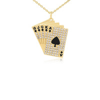 Pendentif Micro Pavé Zircon Palmier Rose Bateau Cœur Plaqué Or Breloques Arbre à Coco Bijoux Tendance