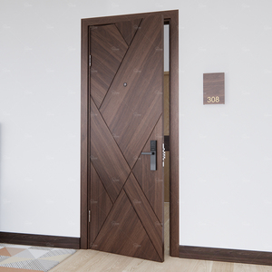 US Approved ULC Standard 36X96 32X80 Interior Wooden Fire Proof Door for Condo Hotel <strong>Engineered</strong> <strong>Wood</strong> Fire Prevention Door - Product Image 2